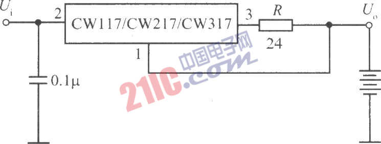 CW117／CW217／CW317構成的恒定電流電池充電器