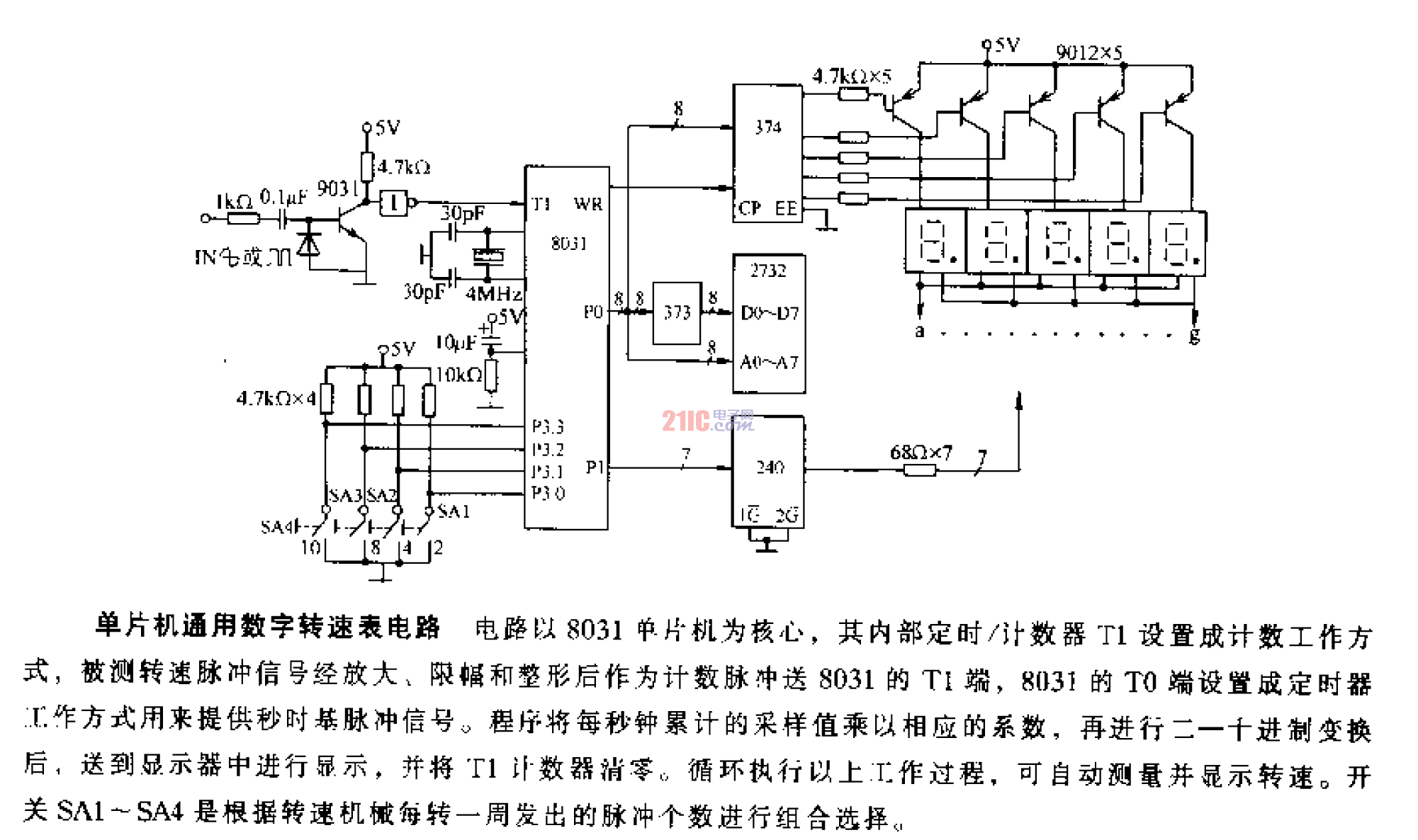 <strong>單片機(jī)</strong>通用數(shù)字轉(zhuǎn)速表<strong>電路</strong>.gif