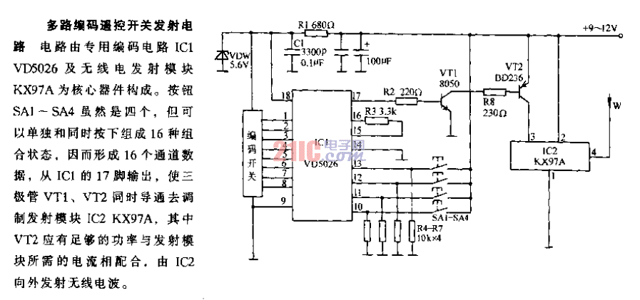 多路<strong>編碼</strong><strong>遙控開關(guān)</strong><strong>發(fā)射電路</strong>.gif