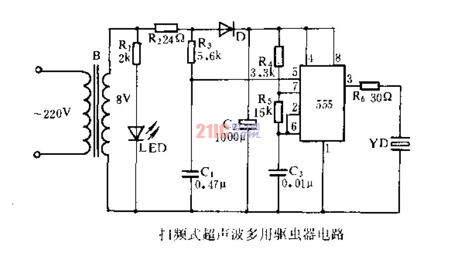 打頻式<strong>超聲波</strong>多用驅(qū)蟲器<strong>電路</strong>.gif