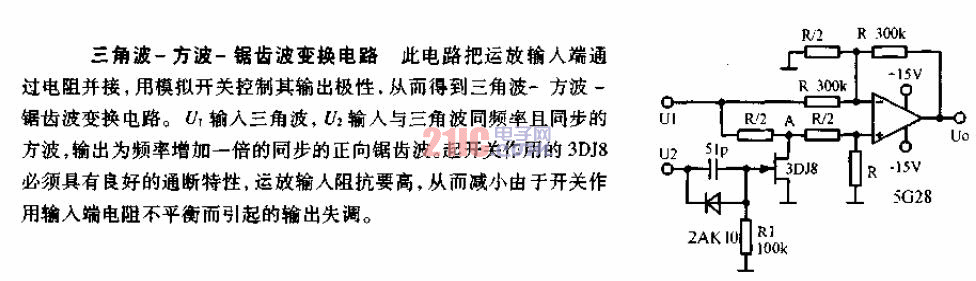 <strong>三角波</strong>－<strong>方波</strong>－<strong>鋸齒波</strong><strong>變換電路</strong>.gif