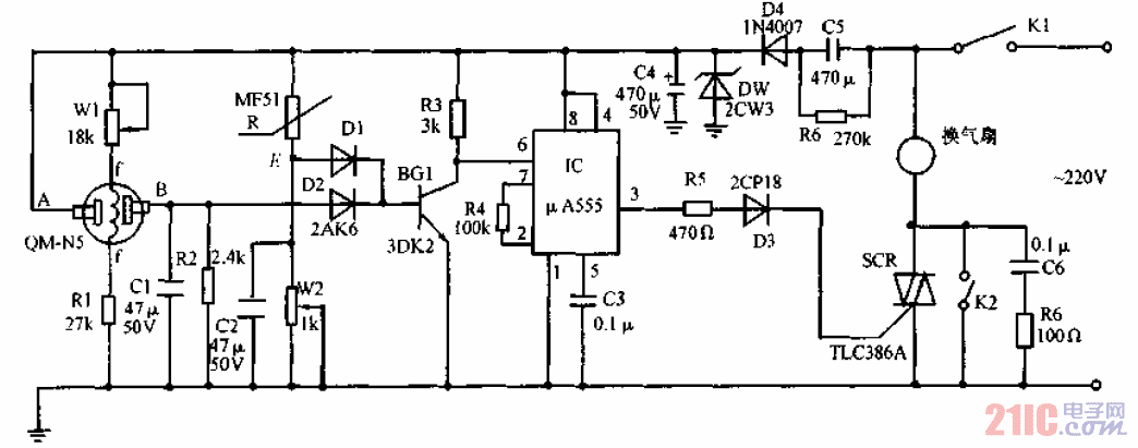 <strong>排氣扇</strong>的<strong>自動控制電路</strong>.gif