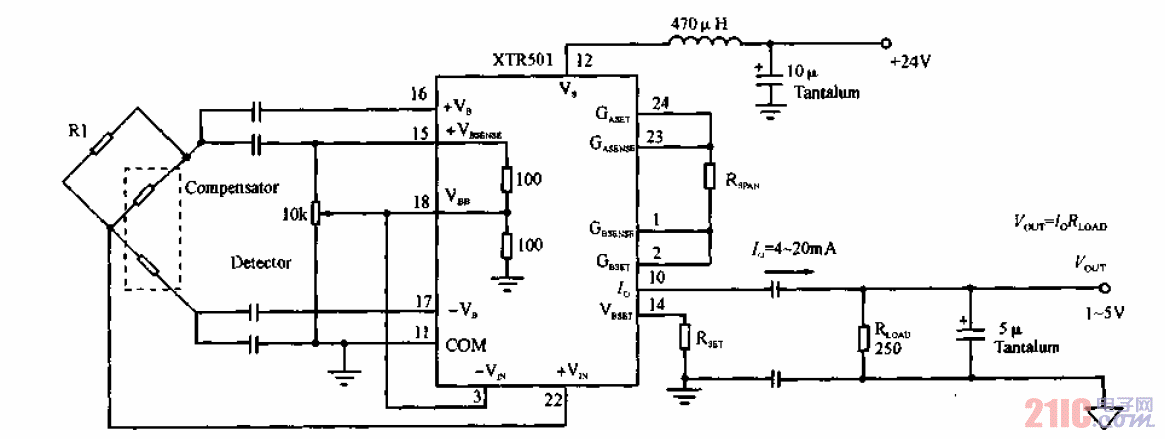 接觸燃燒式<strong>電橋</strong><strong>傳感器</strong>的<strong>變送器</strong><strong>電路</strong>.gif