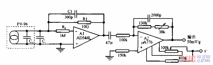<strong>壓電</strong><strong>加速度傳感器</strong>檢測微振<strong>電路</strong>.gif
