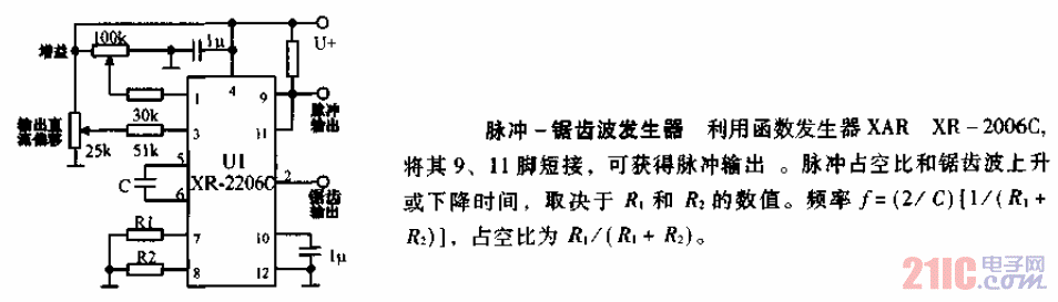 <strong>脈沖</strong>－<strong>鋸齒波發(fā)生器</strong><strong>電路圖</strong>.gif