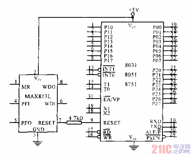 <strong>MAX813L</strong>與MCS-51<strong>單片機(jī)復(fù)位</strong><strong>實(shí)用電路</strong>.gif