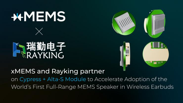 xMEMS與瑞勤合作推出Cypress + Alta-S模塊，加速全球首款全頻MEMS揚(yáng)聲器在真無線耳機(jī)中的應(yīng)用