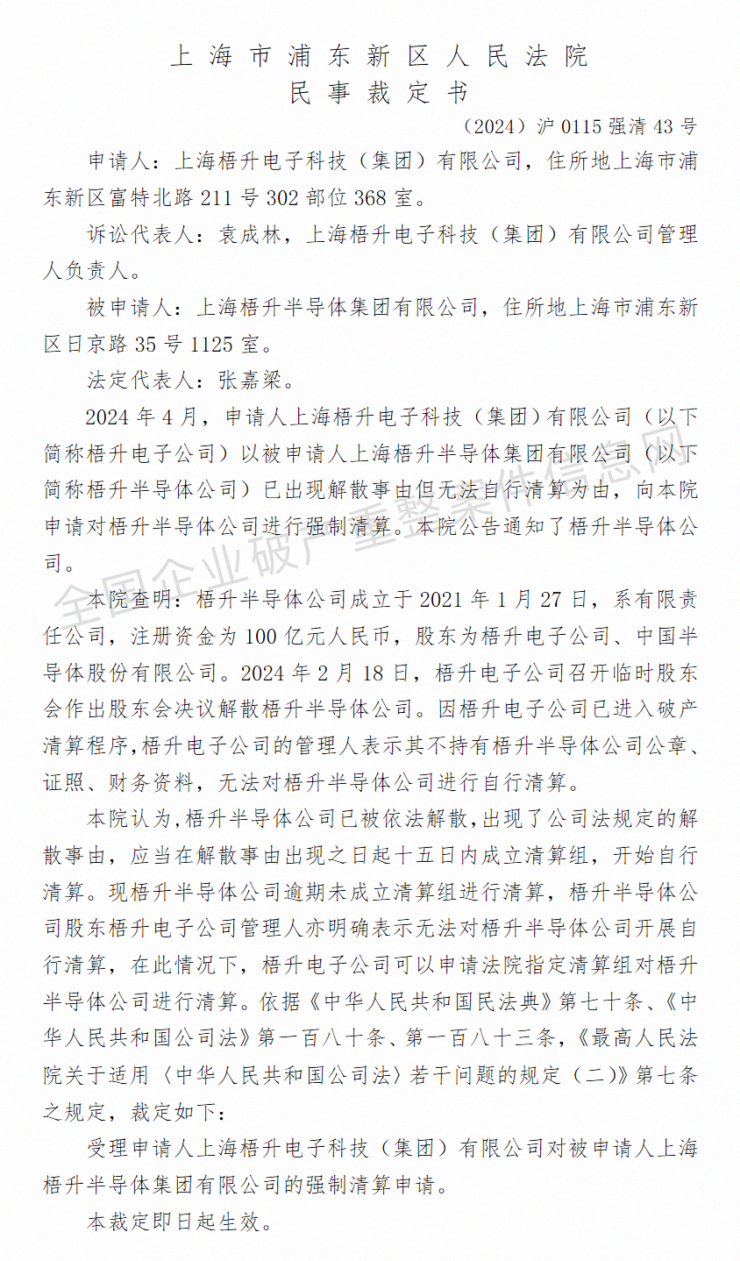 突發(fā)！百億半導體大廠被強制清算