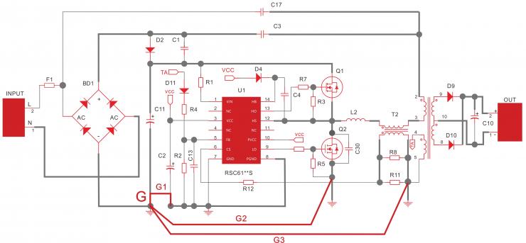 RS瑞森半導(dǎo)體助力實(shí)現(xiàn)優(yōu)秀LLC諧振方案--PCB LAYOUT