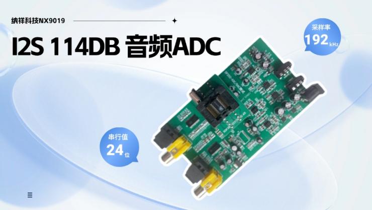 納祥科技NX9019，國(guó)產(chǎn)替代CS5361、CS5381的音頻I2S 114DB ADC