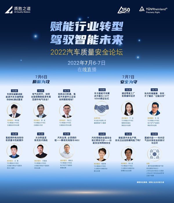 TUV萊茵將舉辦2022汽車質(zhì)量安全論壇