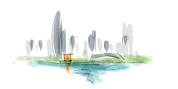小米深圳國際總部概念手稿 （版權：ennead architects LLP）