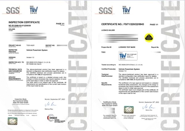 SGS為路特斯科技頒發(fā)ISO 26262:2018 汽車(chē)功能安全ASIL D產(chǎn)品認(rèn)證證書(shū)