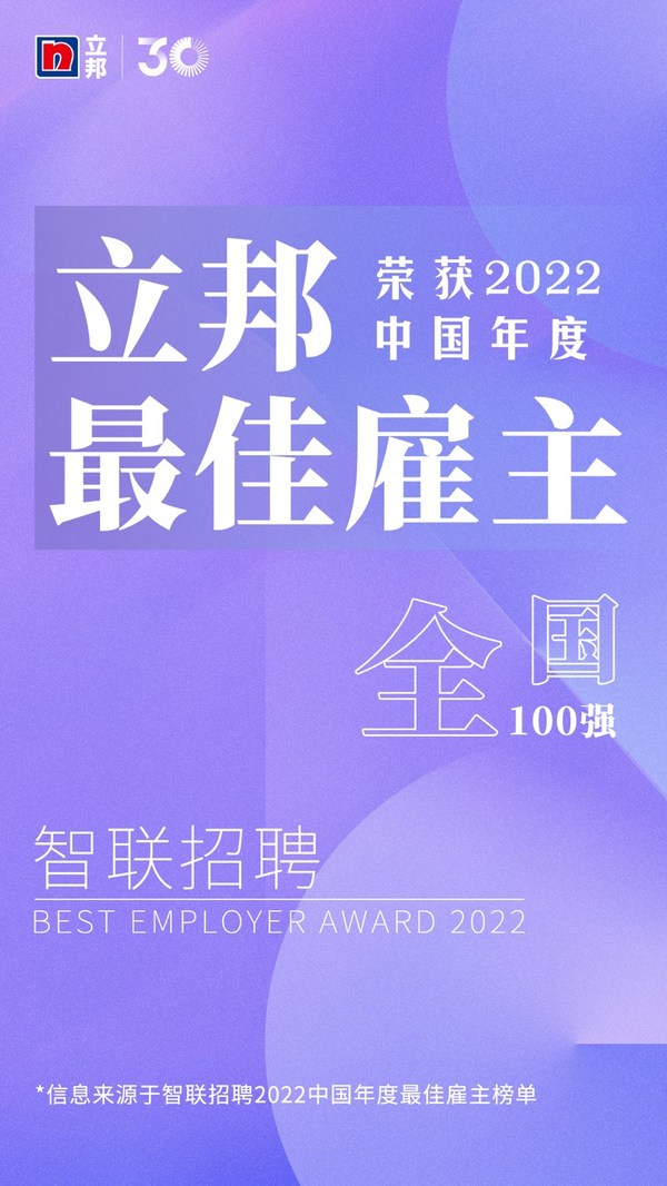 立邦再度榮獲智聯(lián)招聘“中國年度最佳雇主”