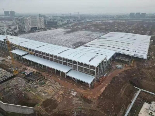 聯(lián)合廠房施工現(xiàn)場，拍攝于2023年2月13日