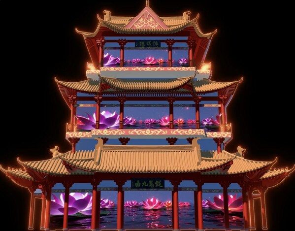 河曲臨隩公園3D光影秀，打造城市網(wǎng)紅新地標(biāo)