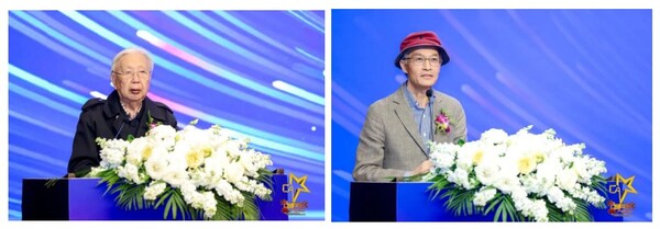 吳宏鑫院士（左）致開幕詞，王飛躍研究員（右）致閉幕詞