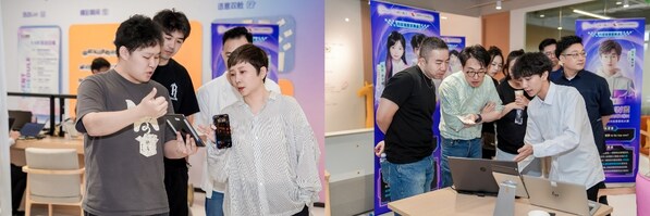 參賽選手向觀眾展示AI作品亮點